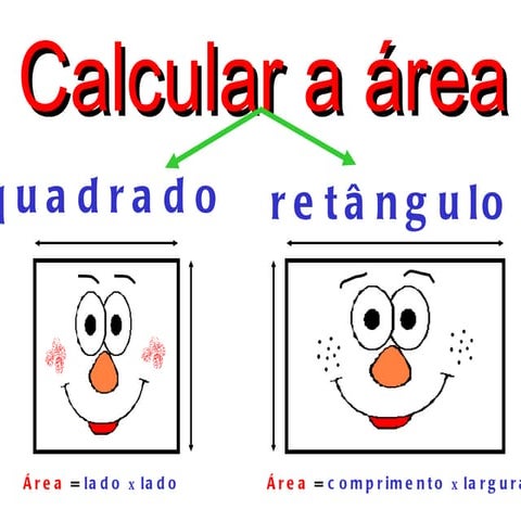 Cartaz área rectangulo e quadrado | PPT