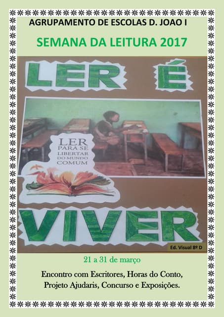 Cartaz semana leitura 2017