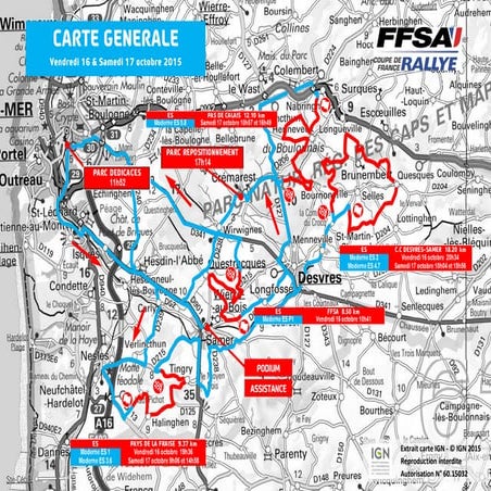 Carte générale rallye