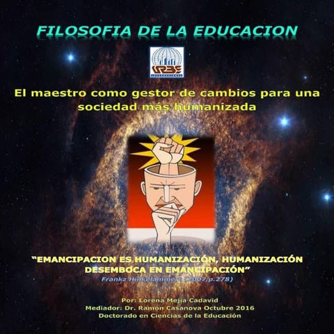 Cartel Afiche Filosofía de la Educación