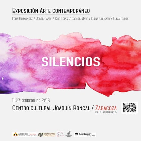Cartel exposición Silencios en Zaragoza