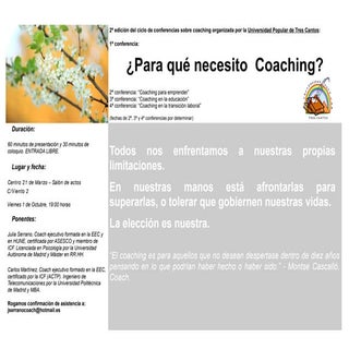 ¿Para que necesito el "coaching"?