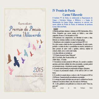 Cartel iv premio poesía