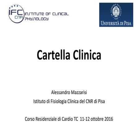 Cartella Clinica - Aggiornamenti e indirizzi per il futuro