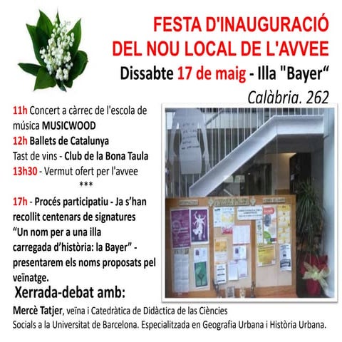 Festa Inauguració del nou local de l'AVVEE