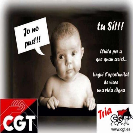 CARTELL TRIA CGT - YO NO PUC TÚ SI