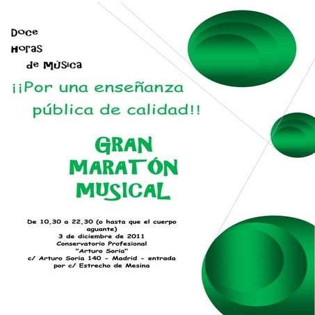 Cartel maraton musical