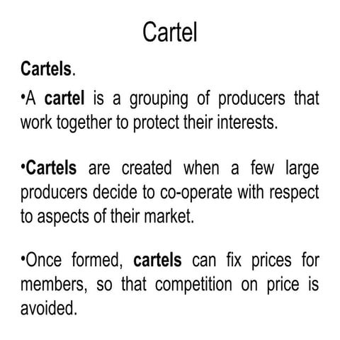 Cartel model economic