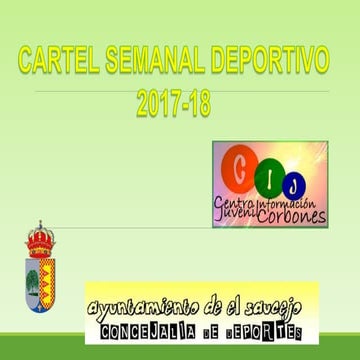 Cartel semanal 2017 18