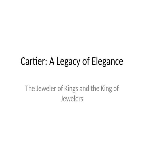 Cartier | PDF