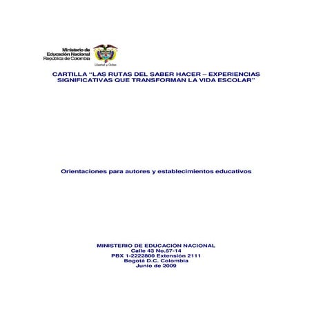 Cartilla   rutas del saber hacer