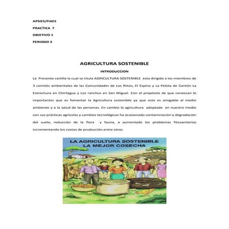 Cartilla agricultura sostenible