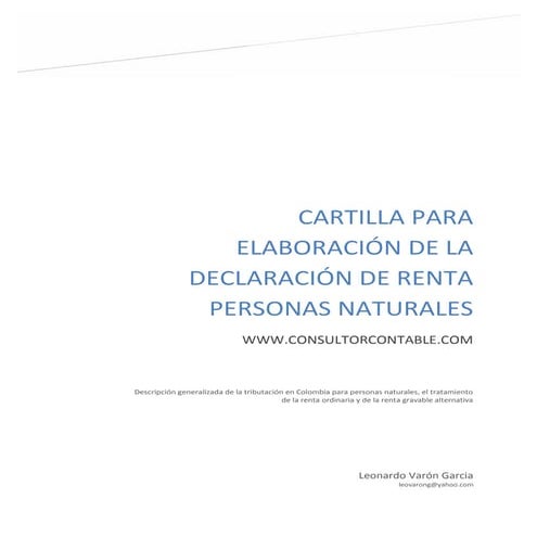 Aspectos del impuesto a la renta de las personas naturales | PPTX