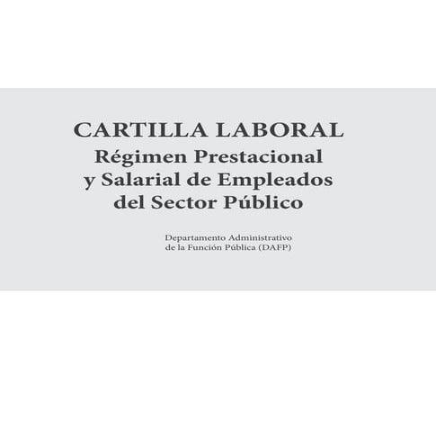 Cartilla laboral regimen prestacional y salarial
