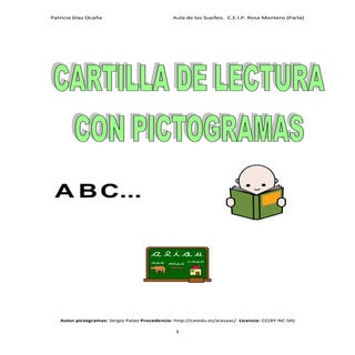 Cartilla lectura con pictogramas