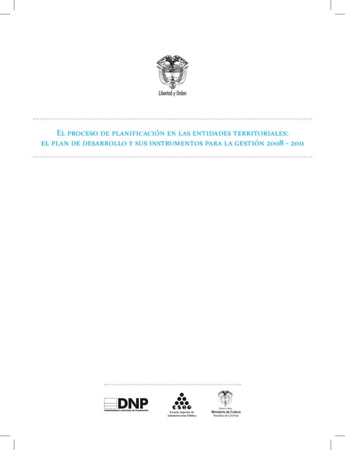 Cartilla plan de desarrollo