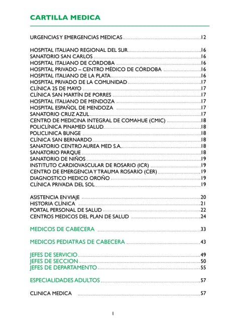 Cartilla plan de salud   hospital i...