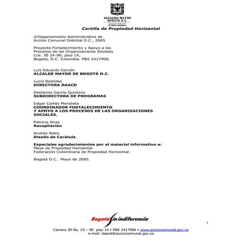 Cartilla propiedad horizontal