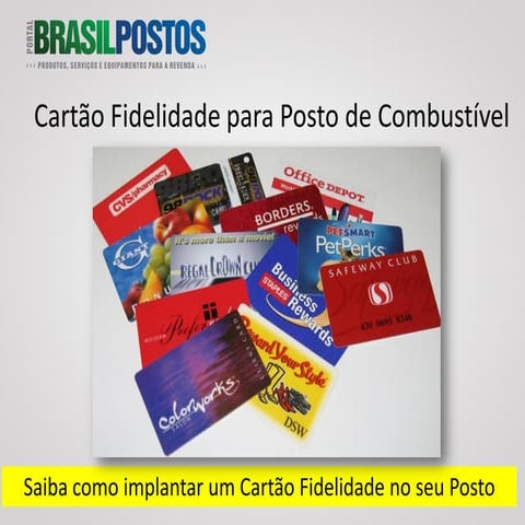 Cartão fidelidade para posto de combustível