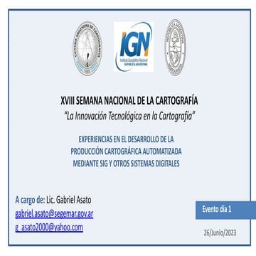 EXPERIENCIAS EN EL DESARROLLO DE LA  PRODUCCIÓN CARTOGRÁFICA AUTOMATIZADA MEDIANTE SIG Y OTROS SISTEMAS DIGITALES