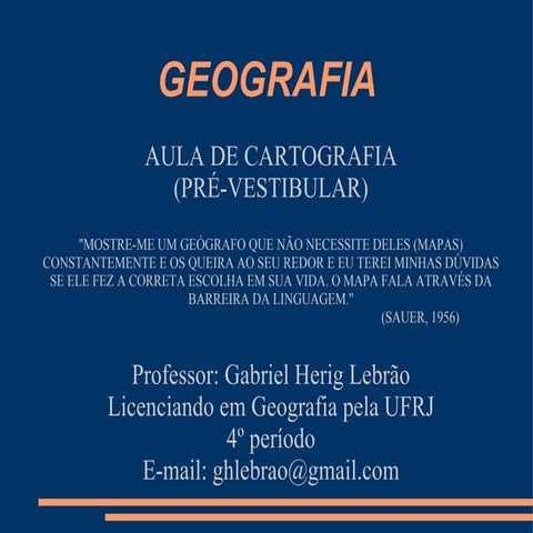 Cartografia prevestibular UNIRIO