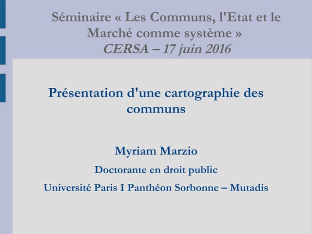 Cartographie des communs