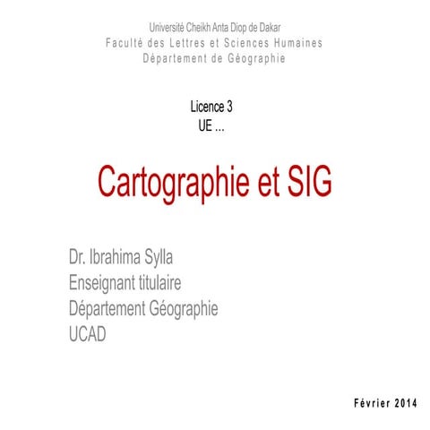 Cartographie et sig 2014