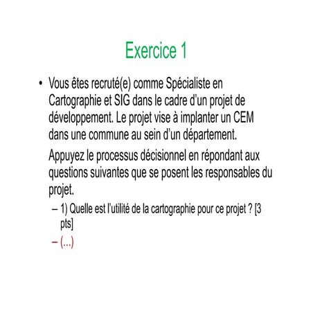 Cartographie et SIG 2016 - Partie 2