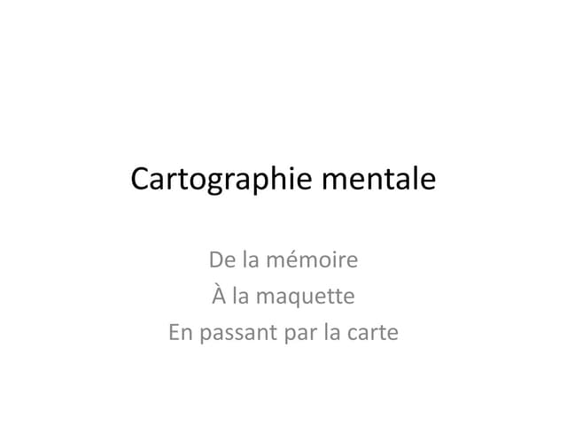 Cartographie mentale