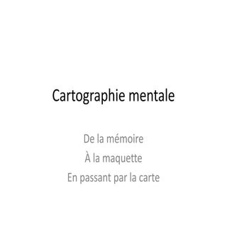 Cartographie mentale