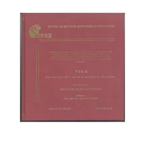Carátula de tesis de Doctorado en Educación, CESE Portales word