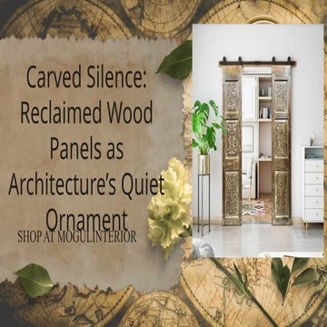 Carved Silence: Reclaimed Wood Panels as Architecture’s Quiet Ornament