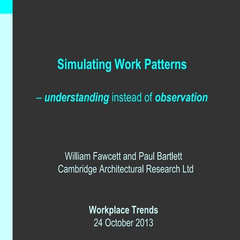 Stimulating Work Patterns 