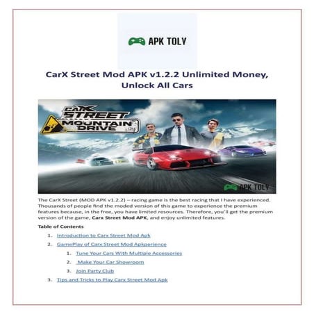 CarX Street Mod APK v1.2.2 Unlimited Money, Unlock All Cars