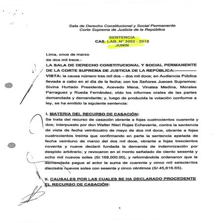  trabajador de confianza - despido carga probatoria