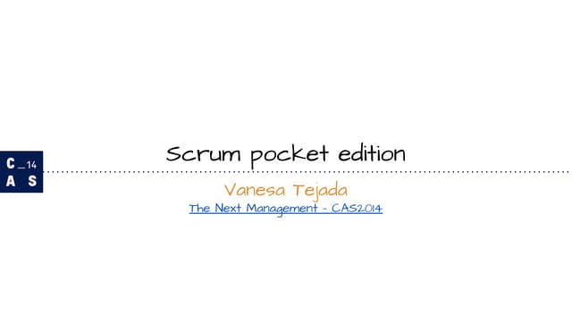 Scrum Pocket Edition - Cas2k14
