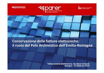 Cristiano Casagni – Il ruolo del Polo Archivistico Regionale