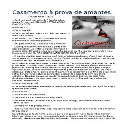 Casamento à prova de amantes (Cristina Chen)