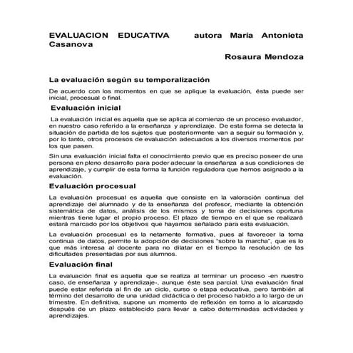 EVALUACION EDUCATIVA