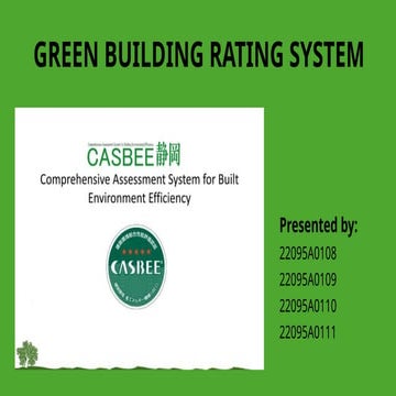 Visual Reference: Casbee Green Building Rating System 2 Pptx