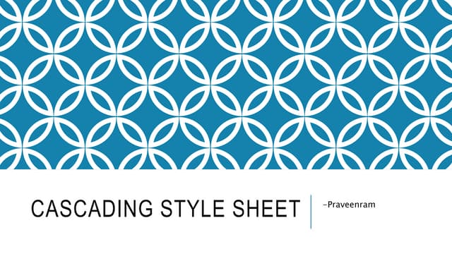 Cascading style sheet