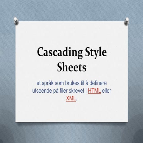 Cascading style sheets | PPT