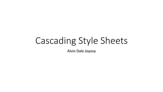 Cascading Style Sheets for web browser.pptx