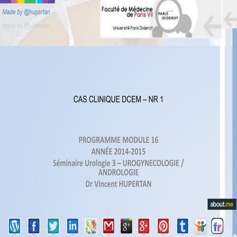 Cas clinique dysfonction erectile et troubles hormonaux vincent hupertan sém...