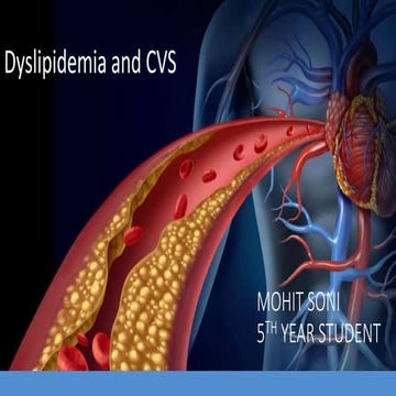 Dyslipidemia and CVS by Mohit Soni and Chandan Kumar