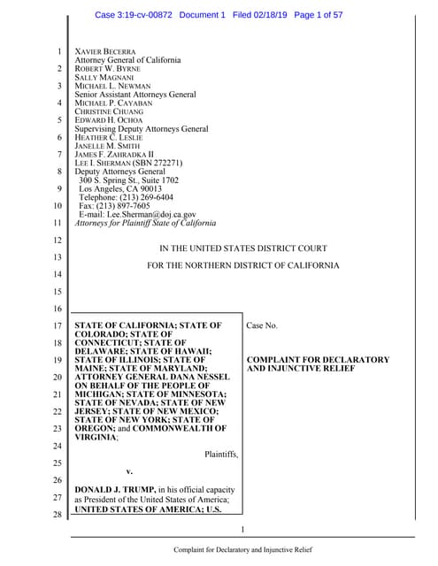 Lopez V. Apple Inc. Case No. 4:19-cv-04577-jsw Case 3:19-cv-00872 | COMPLAINT FOR DECLARATORY AND INJUNCTIVE RELIEF | PDF