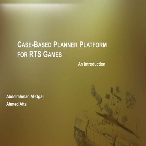 Case Based Planner Platform For Rts Games