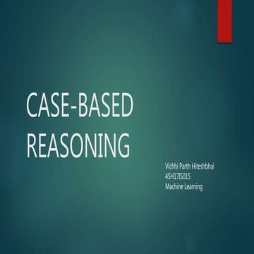 Case based reasoning | PPT