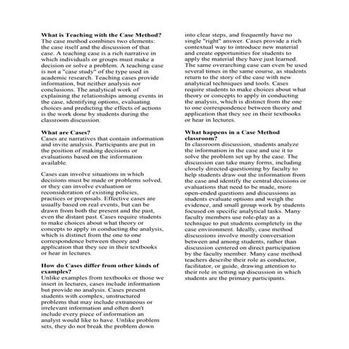 Case method | PDF
