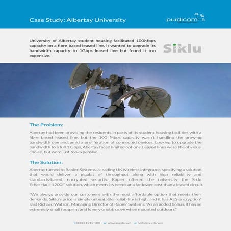 Case Study - University of Albertay Choose Siklu to Upgrade their Bandwidth t...